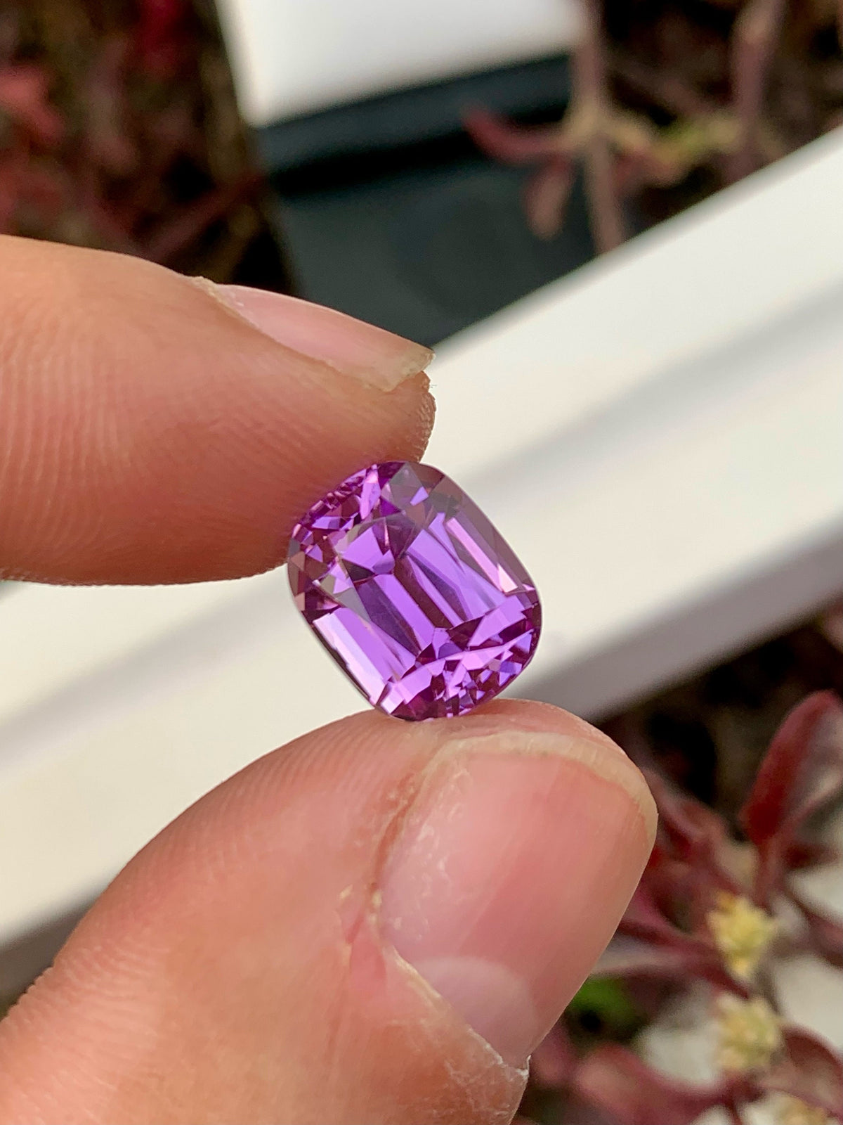 Deep Pink Kunzite Gemstone: 7.15 CT Cushion Cut Spodumene Stone