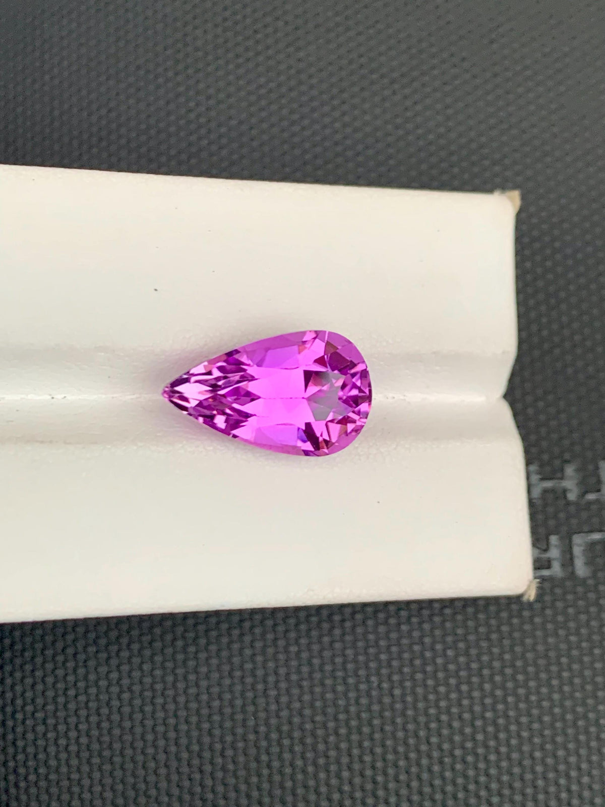 Deep Pink Kunzite Gemstone: Faceted Pear Cut, October Birthstone, 11.67 CT