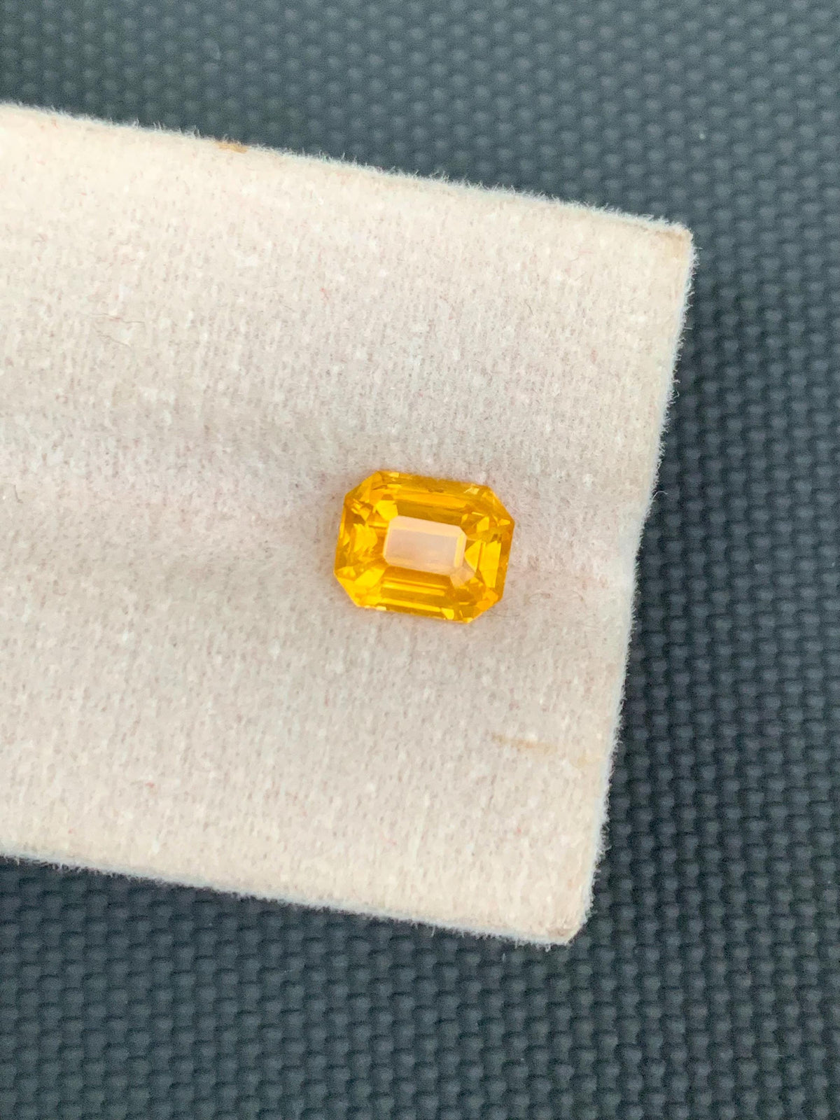 Natural Yellow Sapphire Gemstone: Ascher Cut, 2 CT, Jewelry Stone