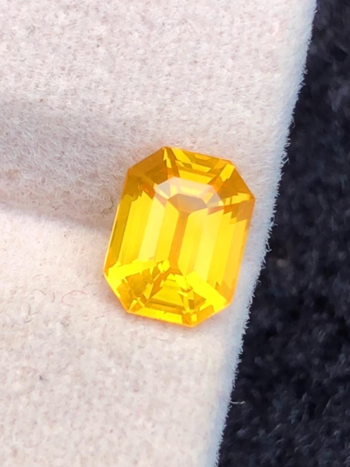 Yellow Sapphire 1.05ct Emerald Octagonal Cut Madagascar