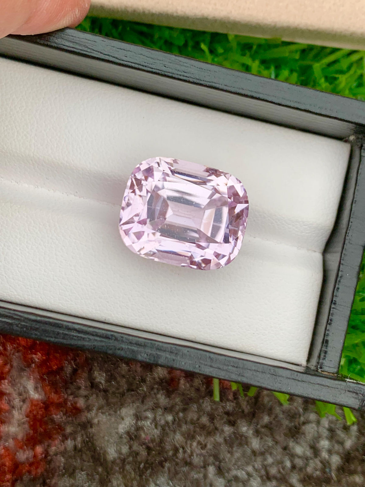 Neon Pink Kunzite Gemstone: 31.20 Carat Cushion Cut