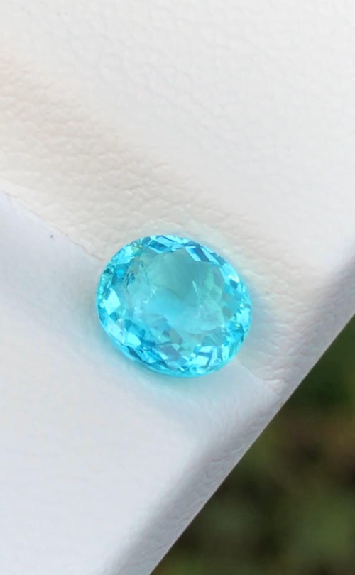 AAA Paraiba Tourmaline Gemstone: Cushion Cut, 0.90 CT Loose Stone