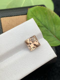 Natural Golden Topaz Gemstone: Faceted Asscher Cut, 8mm