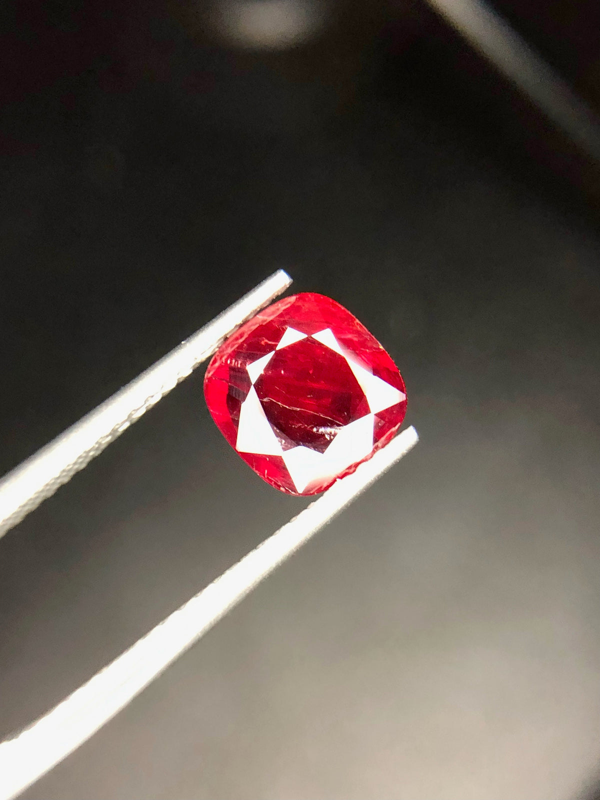 Vivid Red Ruby Gemstone: 2.05 CT Cushion Cut Afghanistan Ruby
