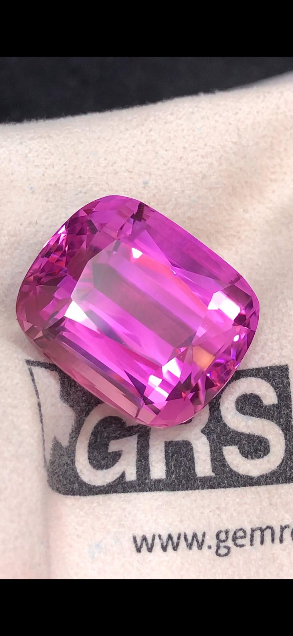 Natural Pink Kunzite Cushion Cut Gemstone – 91 Carats from Afghanistan