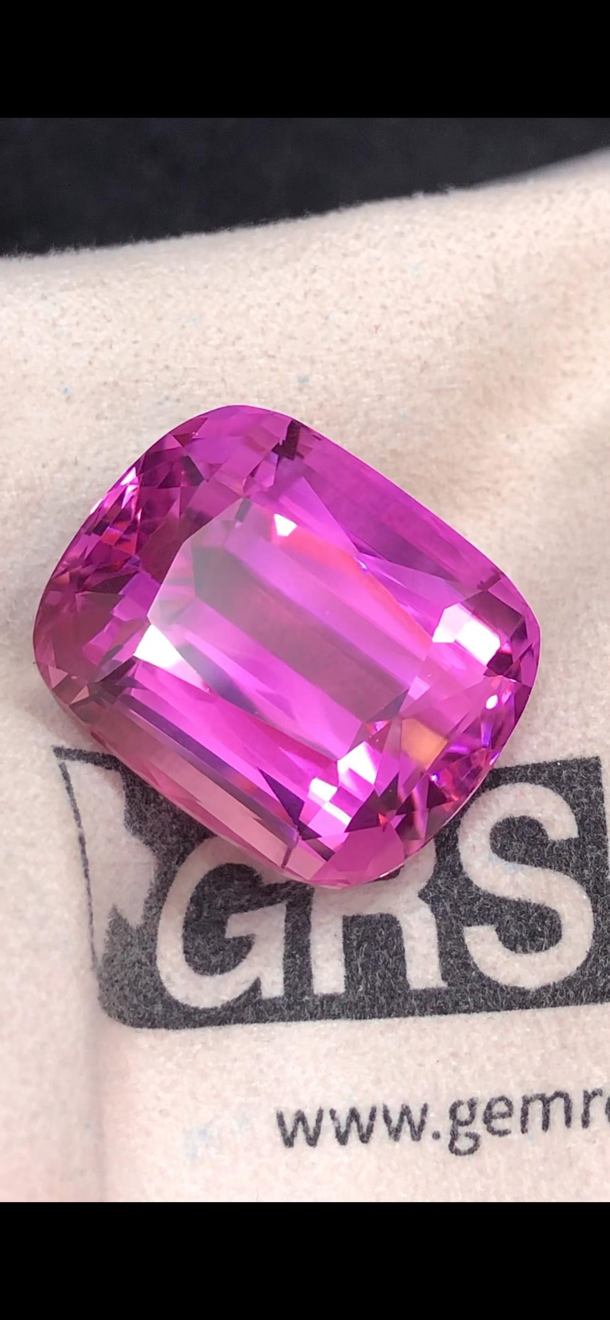 Natural Pink Kunzite Cushion Cut Gemstone – 91 Carats from Afghanistan