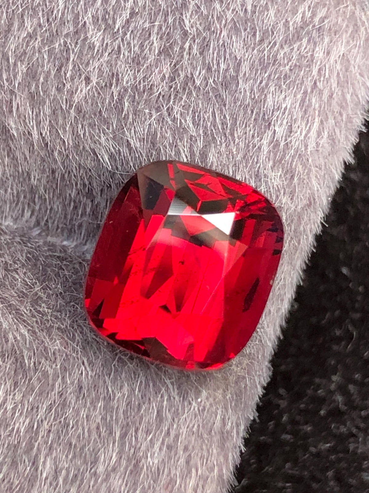 Reddish Rhodolite Garnet Cushion Cut 5.18 ct from Tanga Mine Tanzania
