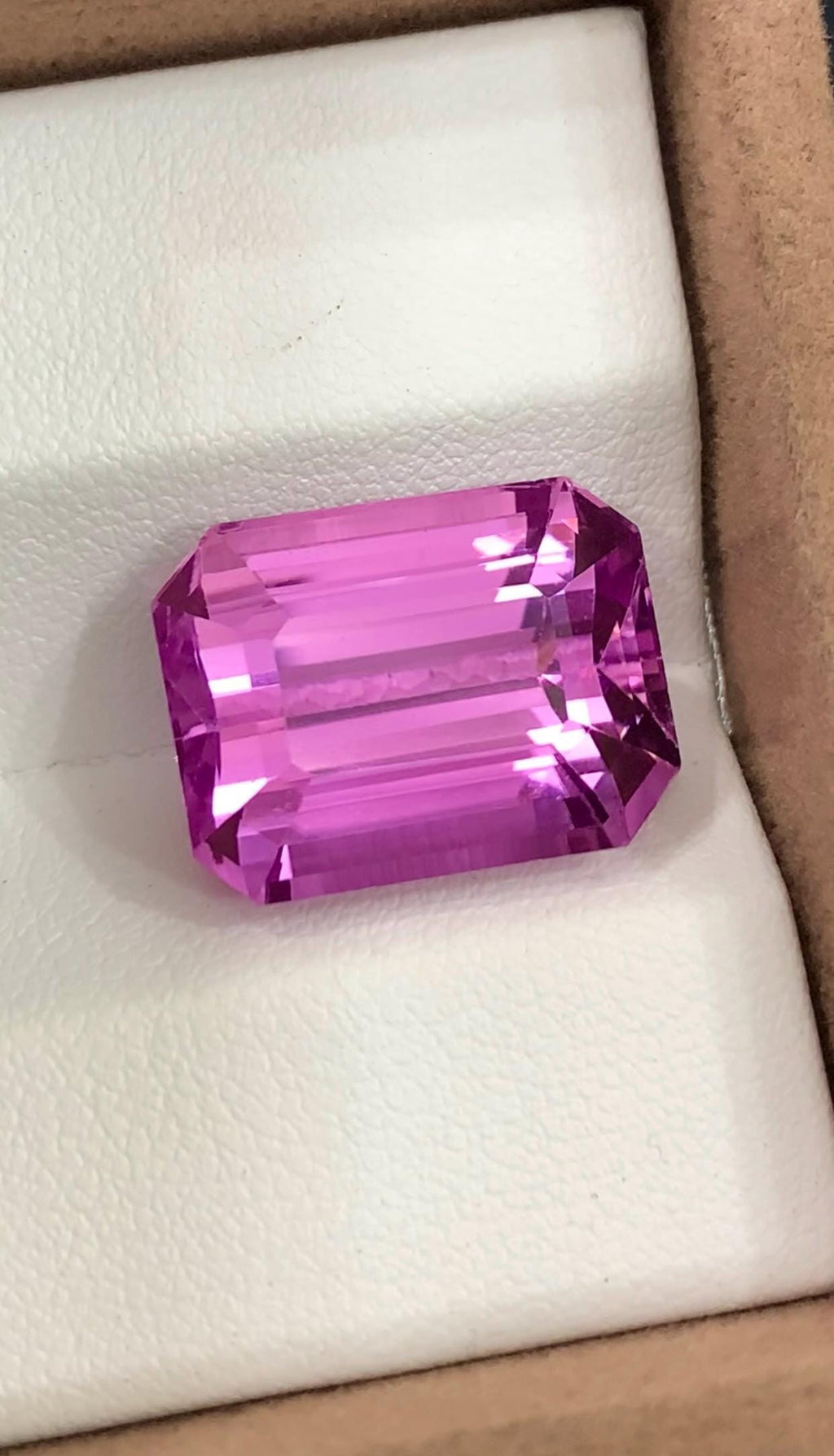 Pink Kunzite 26.20 Carat Emerald Cut Loose Gemstone from Afghanistan