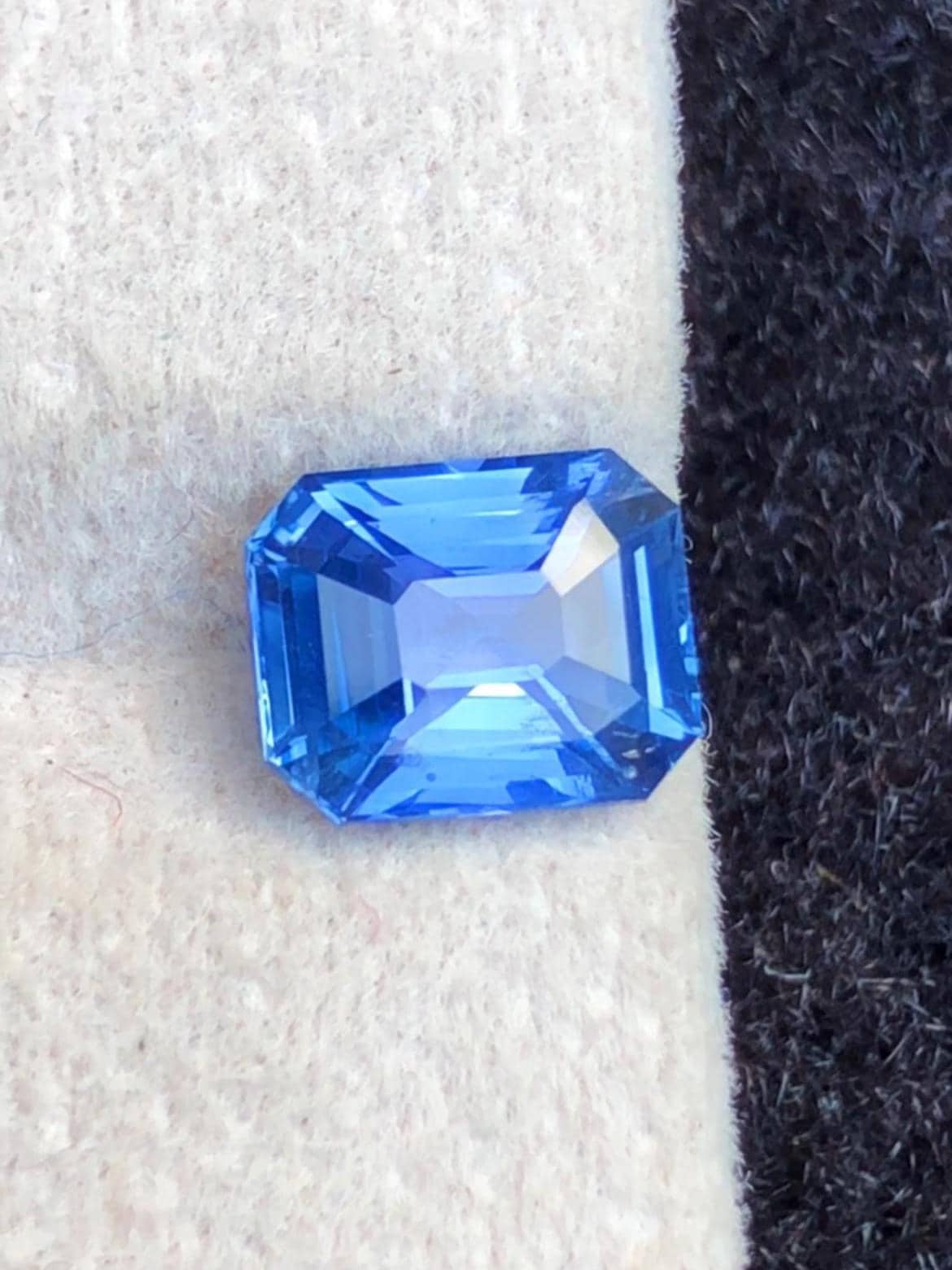 Blue Sapphire 1.54 Carat , Octagonal cut From Ceylon Sri Lanka With Certificate