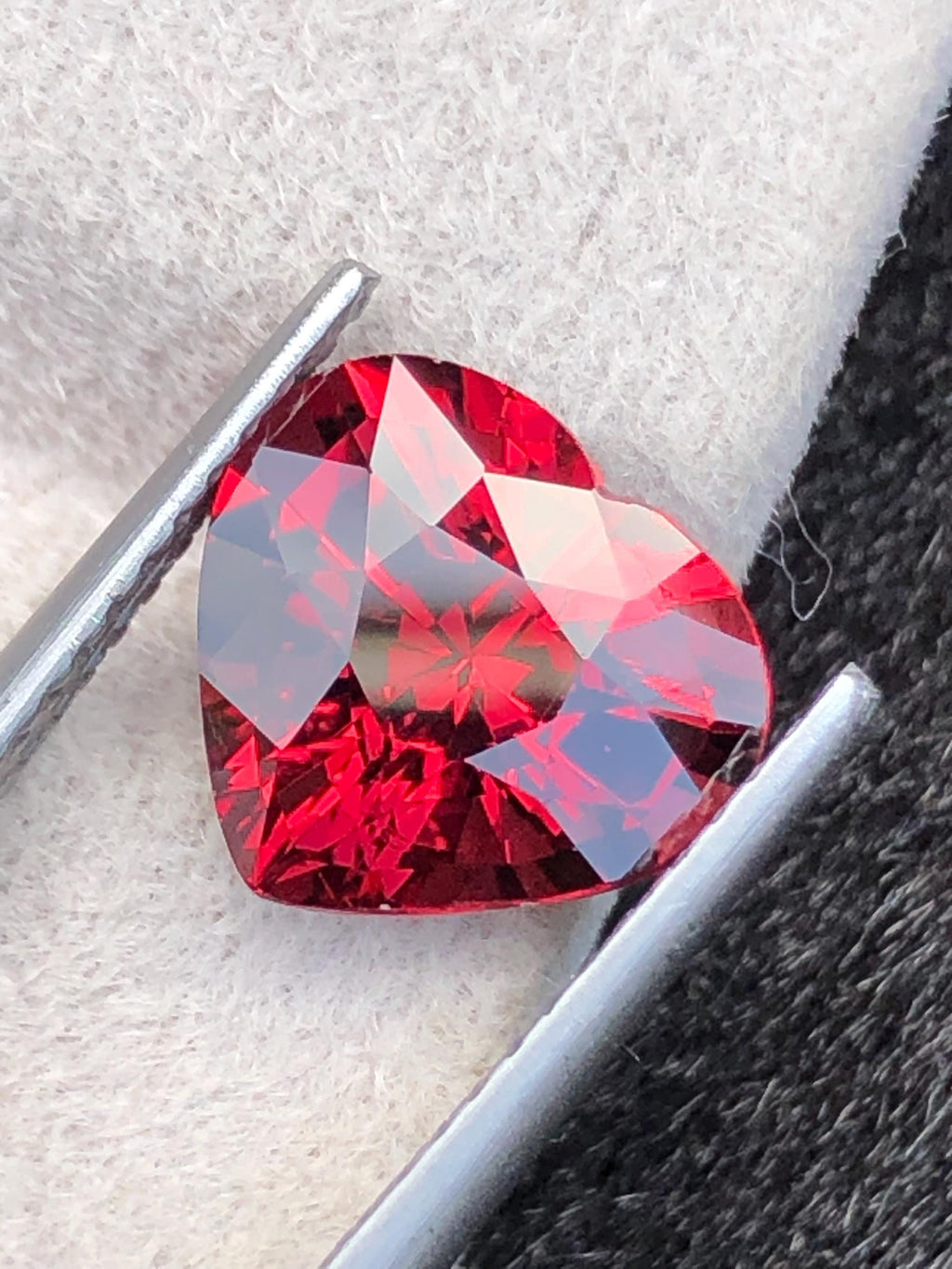 Rhodolite Garnet 3.18ct Heart Cut Vibrant Reddish Gemstone from Tanzania