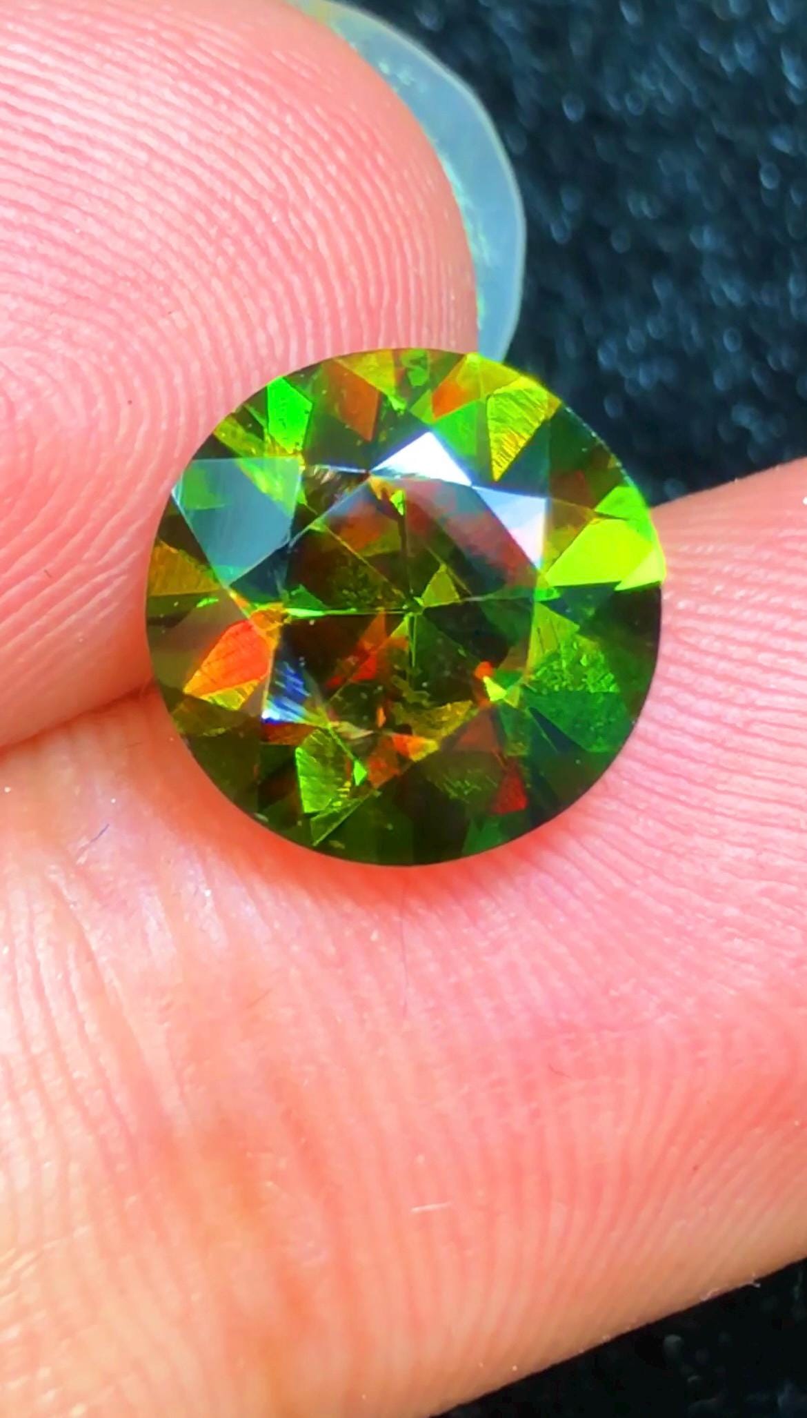 Sphene Titanite 3.90 ct Oval Cut Green Gemstone from Skardu Pakistan