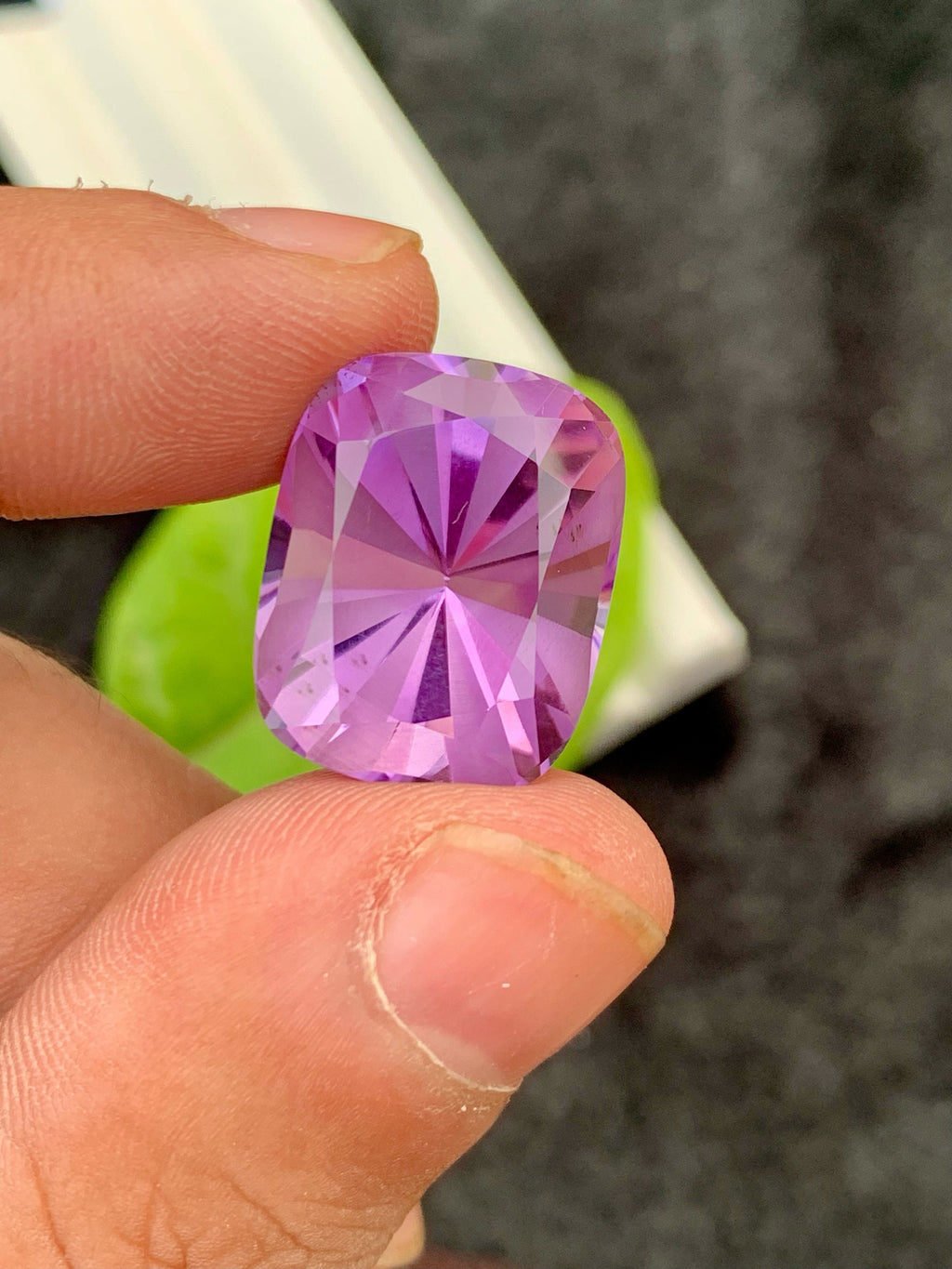 Natural Amethyst Loose Gemstone Cushion Blader Cut - 19.95 carats