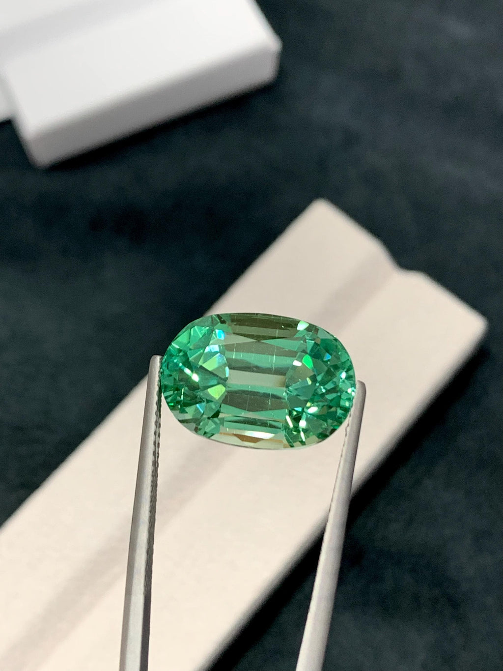 Green Hiddenite 16.85ct oval Cut | Vivid Green Spodumene from Afghanistan.