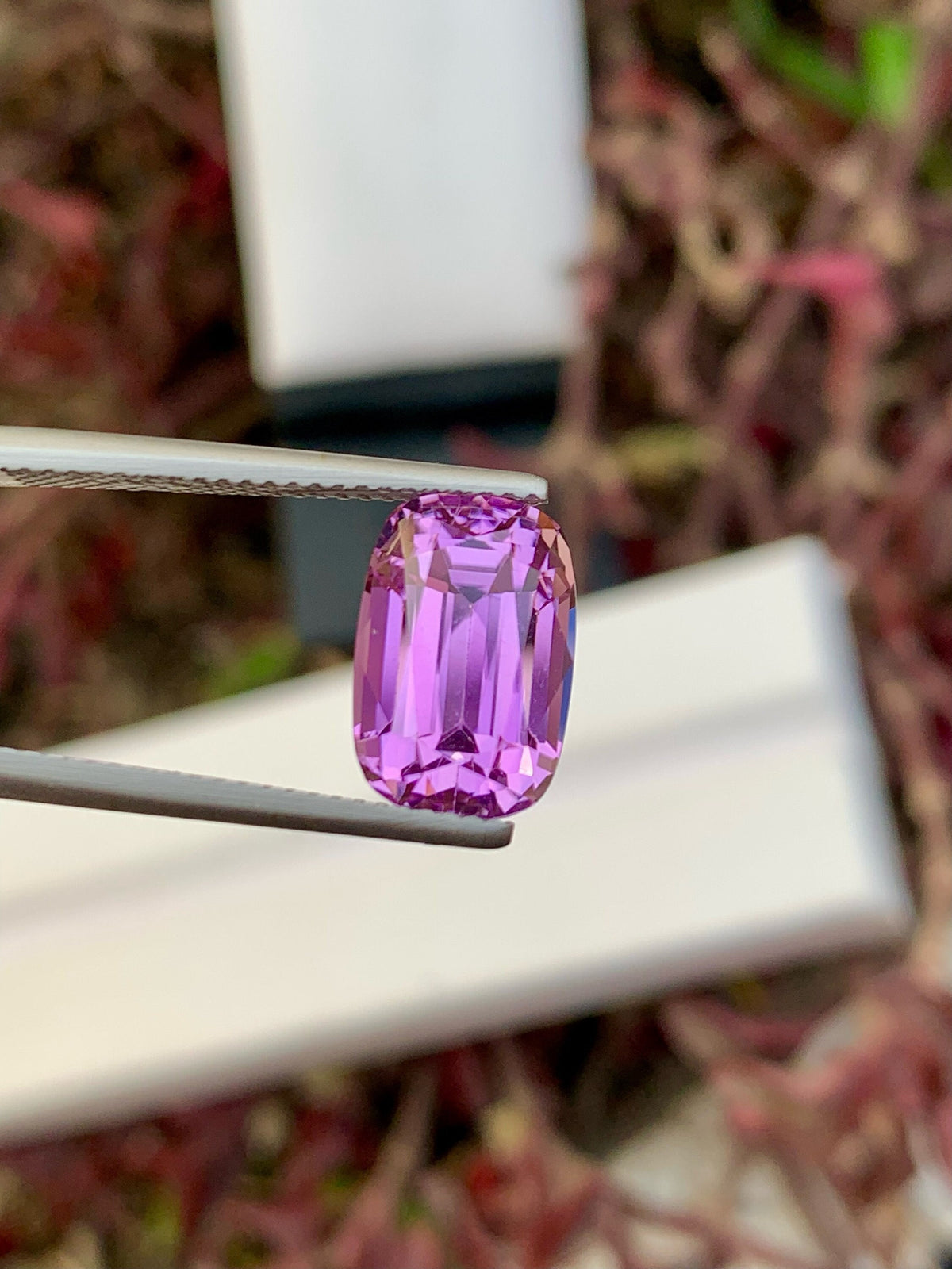 Deep Pink Kunzite Gemstone For Jewelry, Faceted Kunzite Stone, 6.55 CT