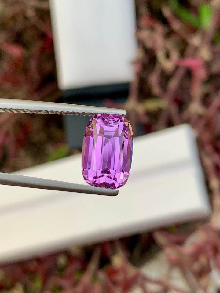 Deep Pink Kunzite Gemstone For Jewelry, Faceted Kunzite Stone, 6.55 CT