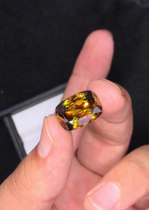 6.25 CT Cushion Cut Sphene Gemstone: Zagi Mine Origin