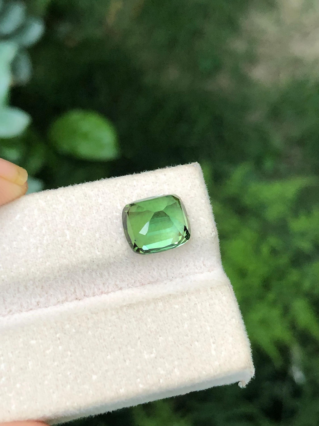 Bluish Green Tourmaline 4.20 Carat Asscher Cut Loose Gemstone