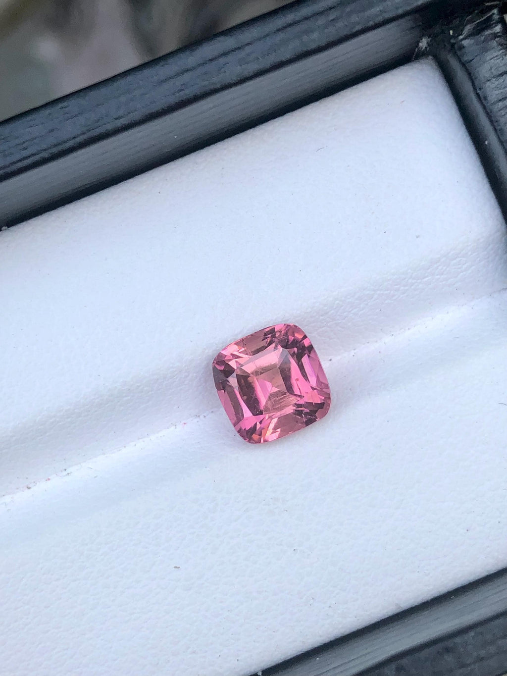 Pink Tourmaline Gemstone: 2.70 Carat Cushion Cut, October Birthstone