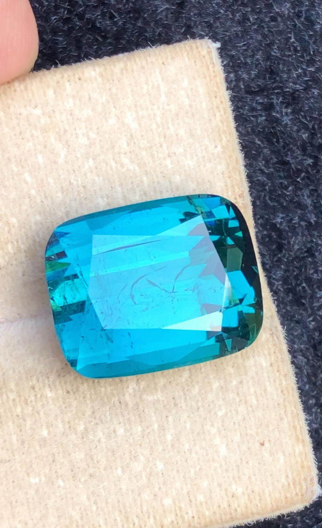 Blue Tourmaline 9.85 Carat Cushion Cut – Afghanistan Gemstone