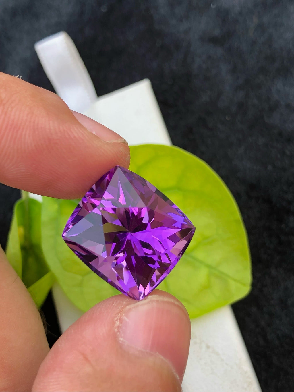 Fancy Cut Natural Amethyst Gemstone: Purple Ring Stone, 17.30 CT