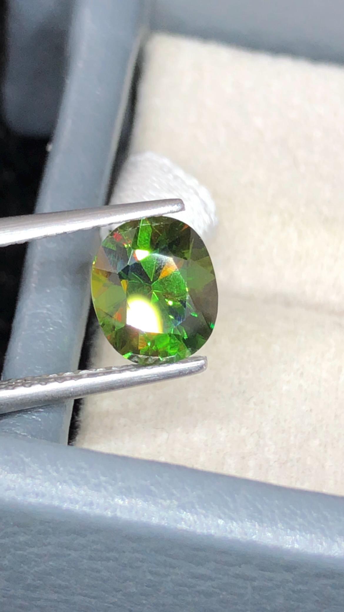 Chrome Sphene 1.70ct Round Cut From Madagascar