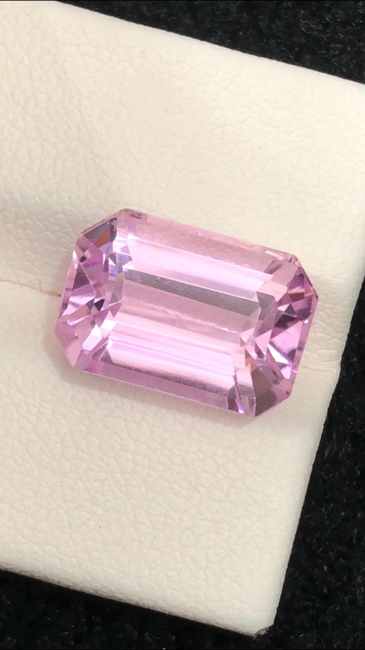 Pink Kunzite Emerald Cut – 9.70 Carats from Afghanistan