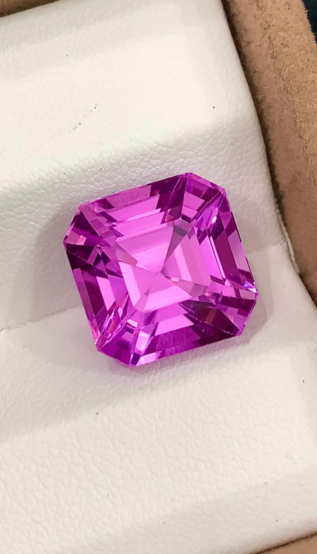 Pink Kunzite 17.65ct Asscher Cut – Precision Step Cut Gemstone from Afghanistan