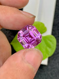 Deep Pink Kunzite Gemstone: 16.70 CT Flawless Ascher Cut