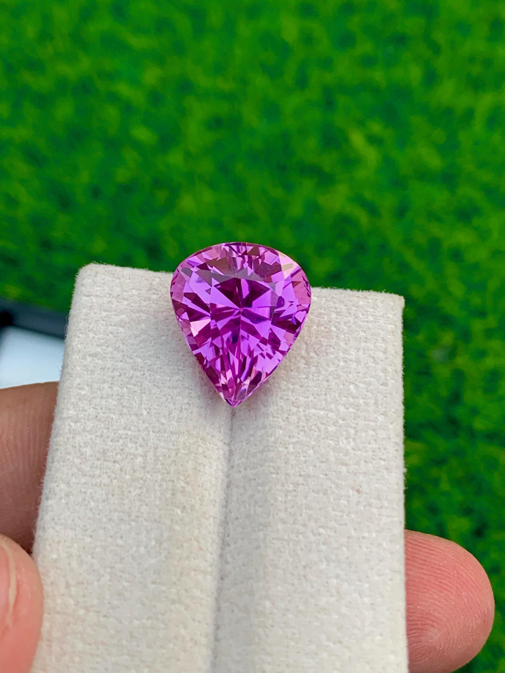 Magenta Pink Kunzite Gemstone: 12.10 CT Pear Cut October Birthstone