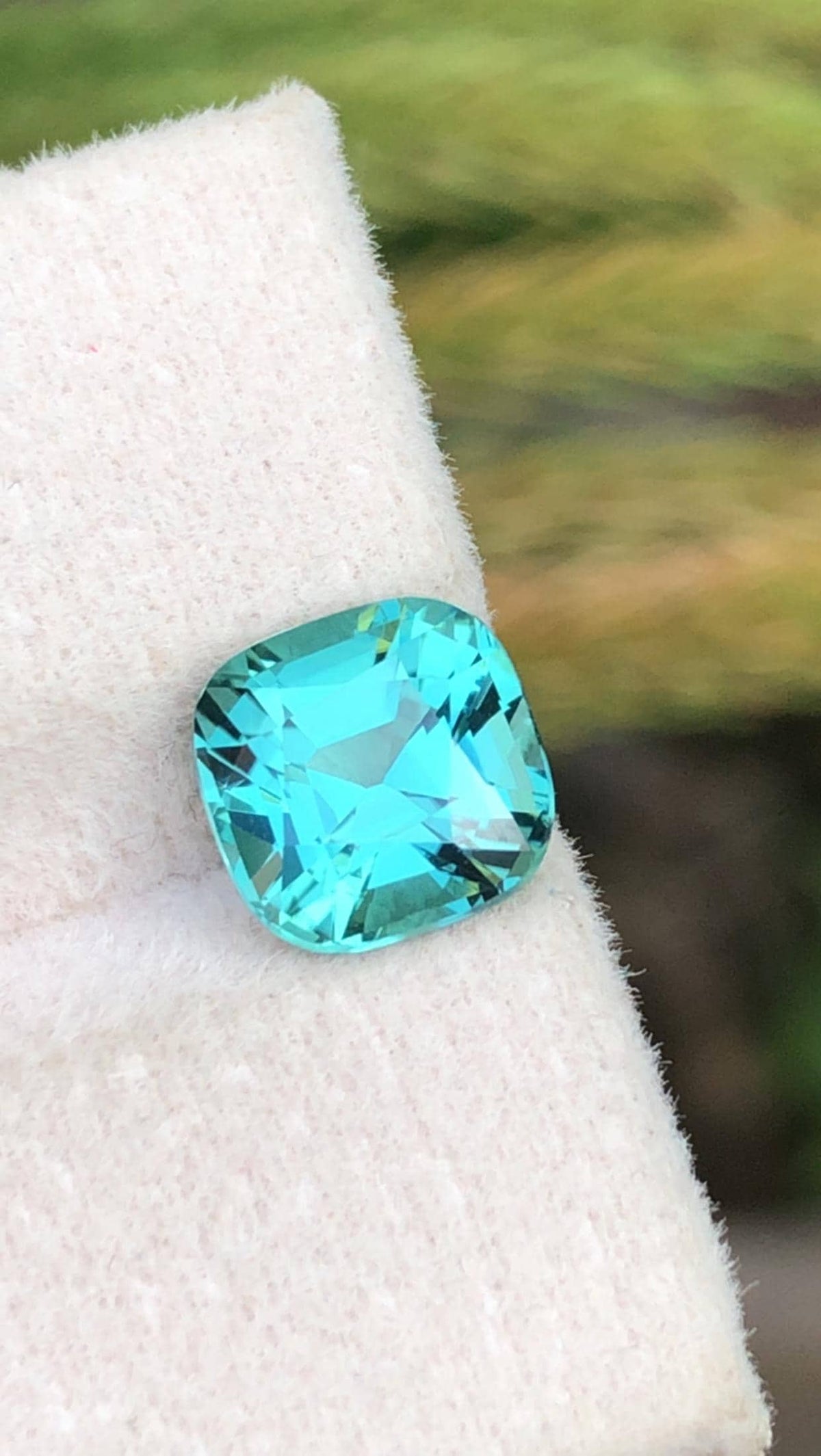 Lagoon Tourmaline Gemstone: 2.30 Carat Afghan Cushion Cut
