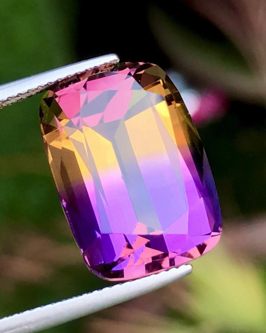 Bi-Color Ametrine 14.20 ct Cushion Cut – Gemstone from Brazil