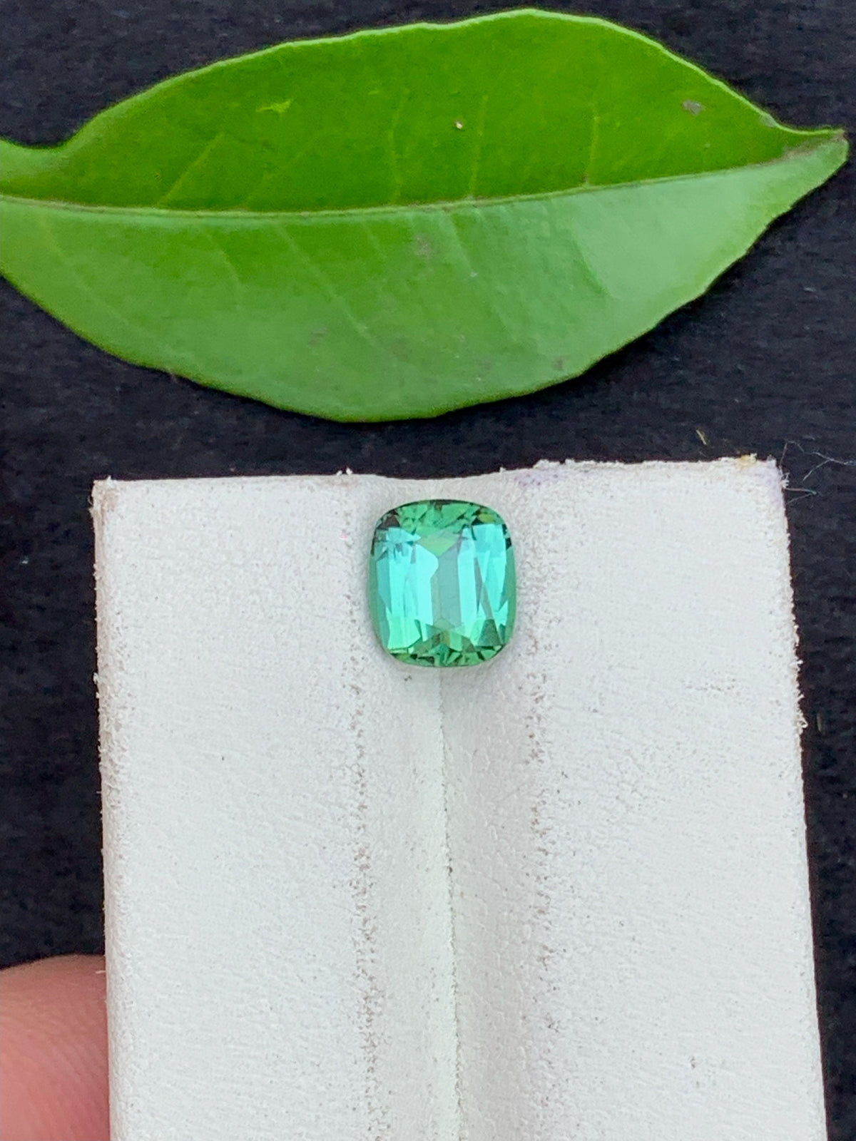 Cushion Cut Bluish Green Tourmaline Gemstone: 2.00 Carat, Afghanistan Origin