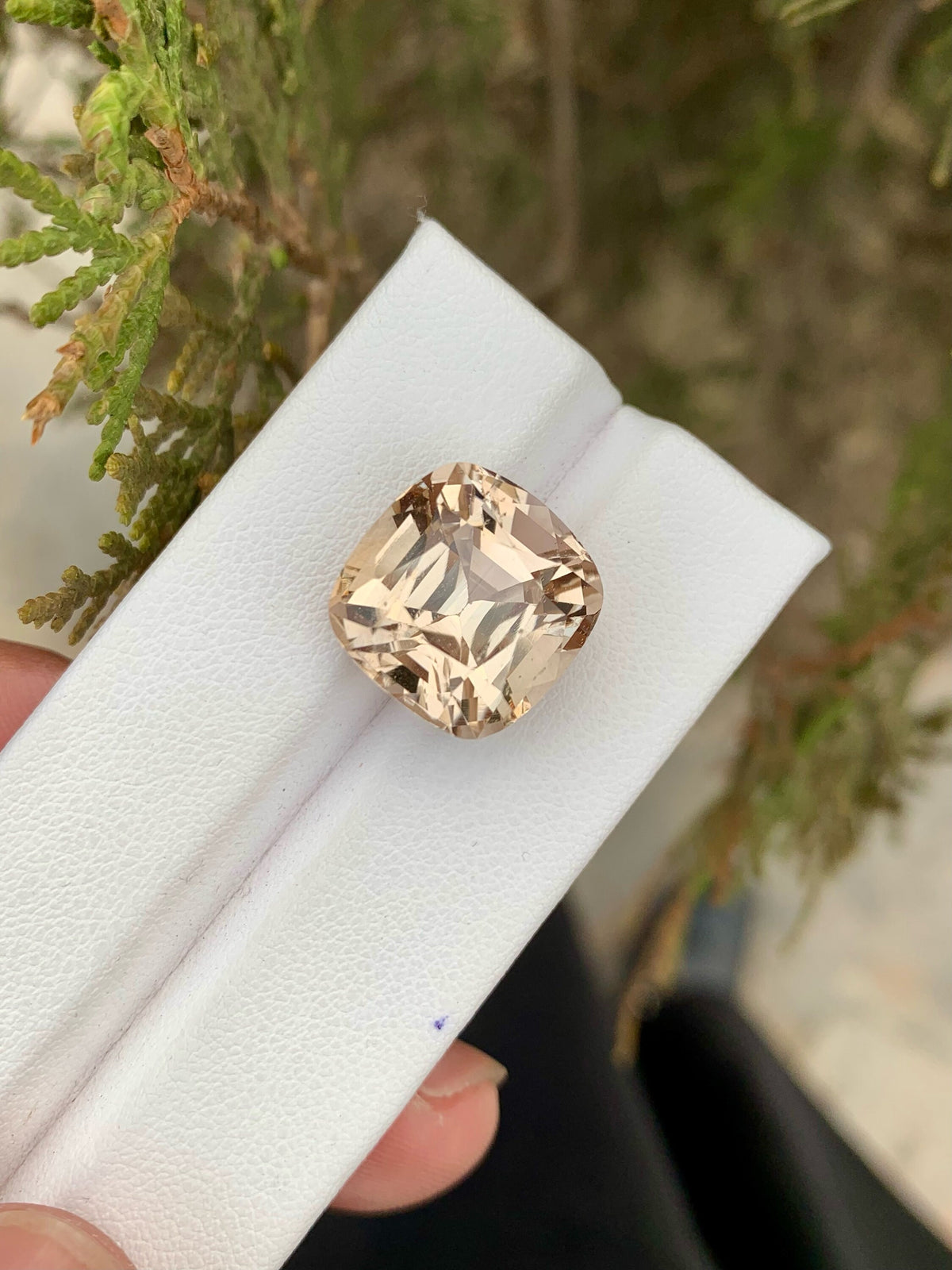 Natural Imperial Topaz Gemstone: 18.20 CT Faceted Cushion Cut