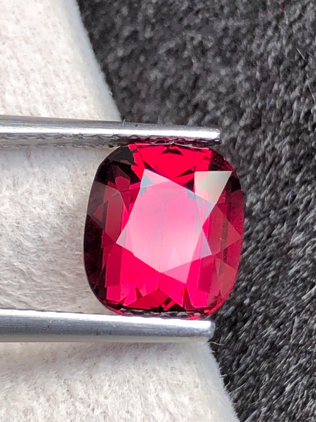 Rhodolite Garnet 3.09ct Cushion Cut Raspberry Pink from Tanzania