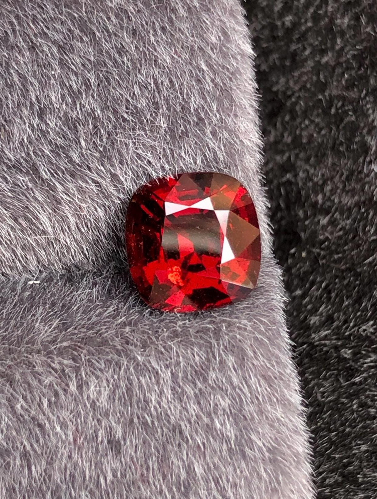 Vivid Red Spinel 2.00 ct Step Cushion Cut - Burma Gemstone Loose Stone