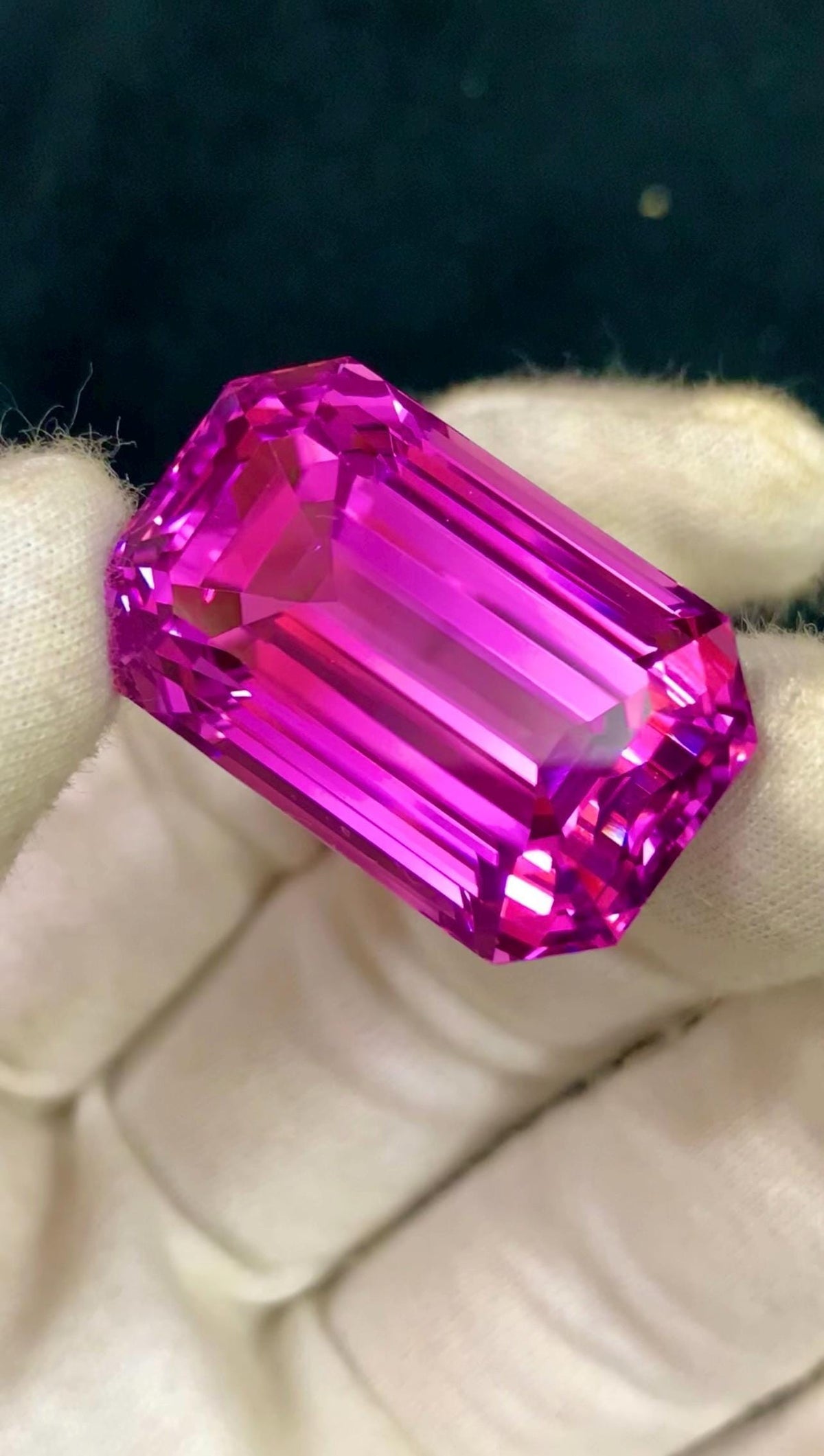 Vivid Pink Kunzite Gemstone 92.90 Carat Emerald Cut, Afghanistan