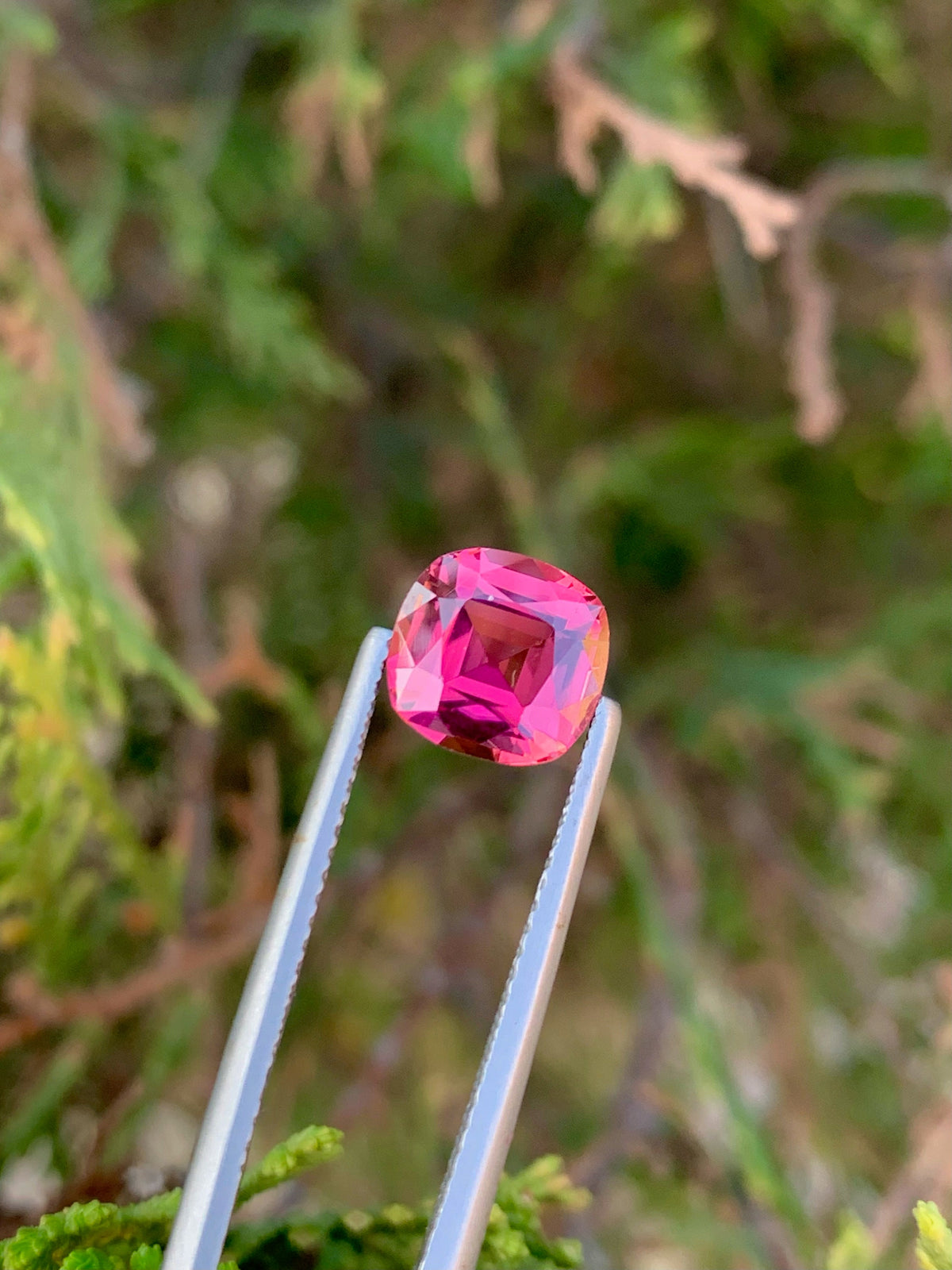 Pink Tourmaline Gemstone: 2.15 CT Cushion Cut, October Birthstone