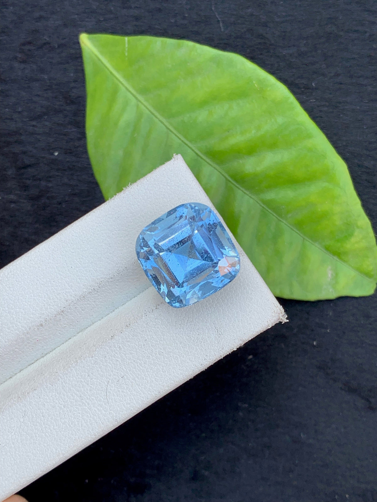 Santa Maria Aquamarine Gemstone: 17.15 CT Cushion Cut, Brazil