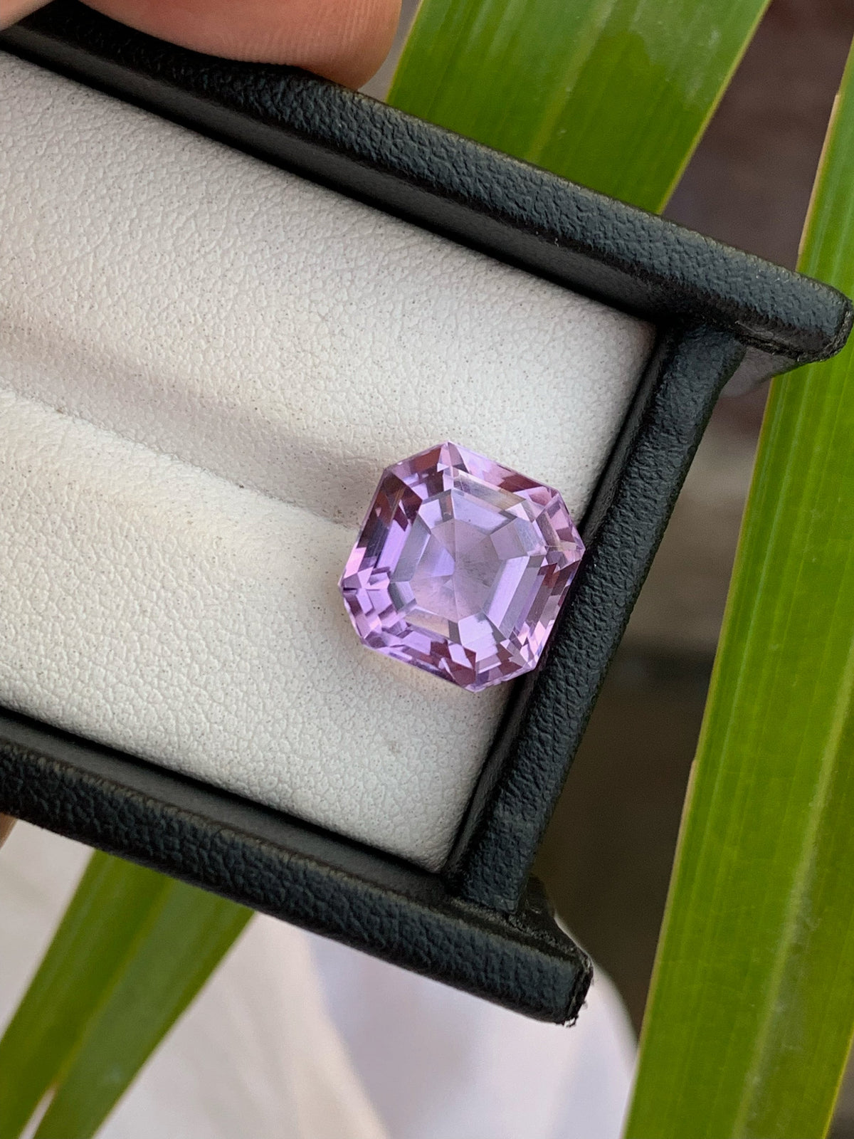 8 Carat Asscher Cut Amethyst Loose Gemstone: Natural Purple February Birthstone