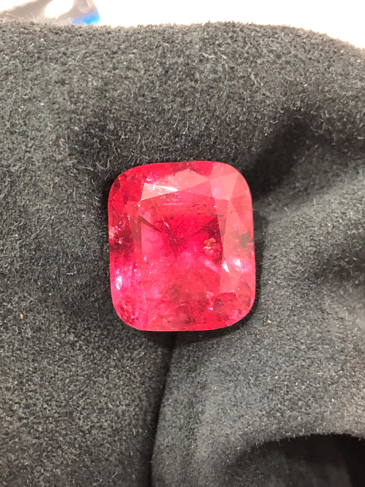Rubellite 19.60ct Cushion Cut Deep Red Gemstone | Fine Collector’s Tourmaline from Afghanistan