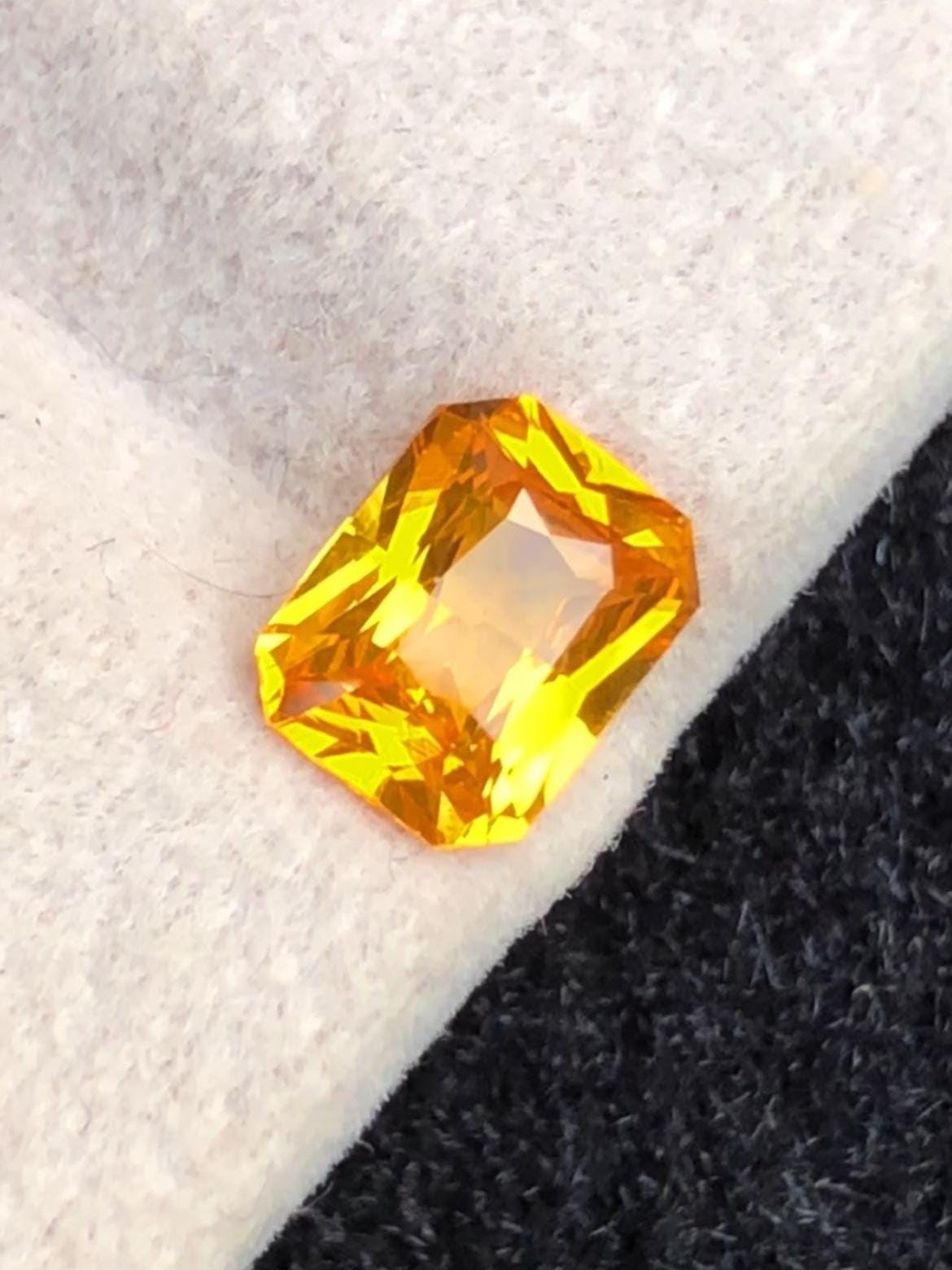 Canary Yellow Sapphire 1.06ct Octagonal Cut from Madagascar – Certified