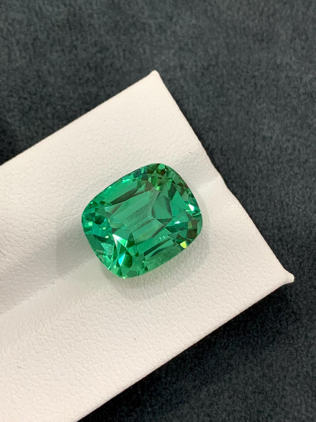 Hiddenite Green Kunzite Gemstone 13.00 Carat Cushion  from Afghanistan