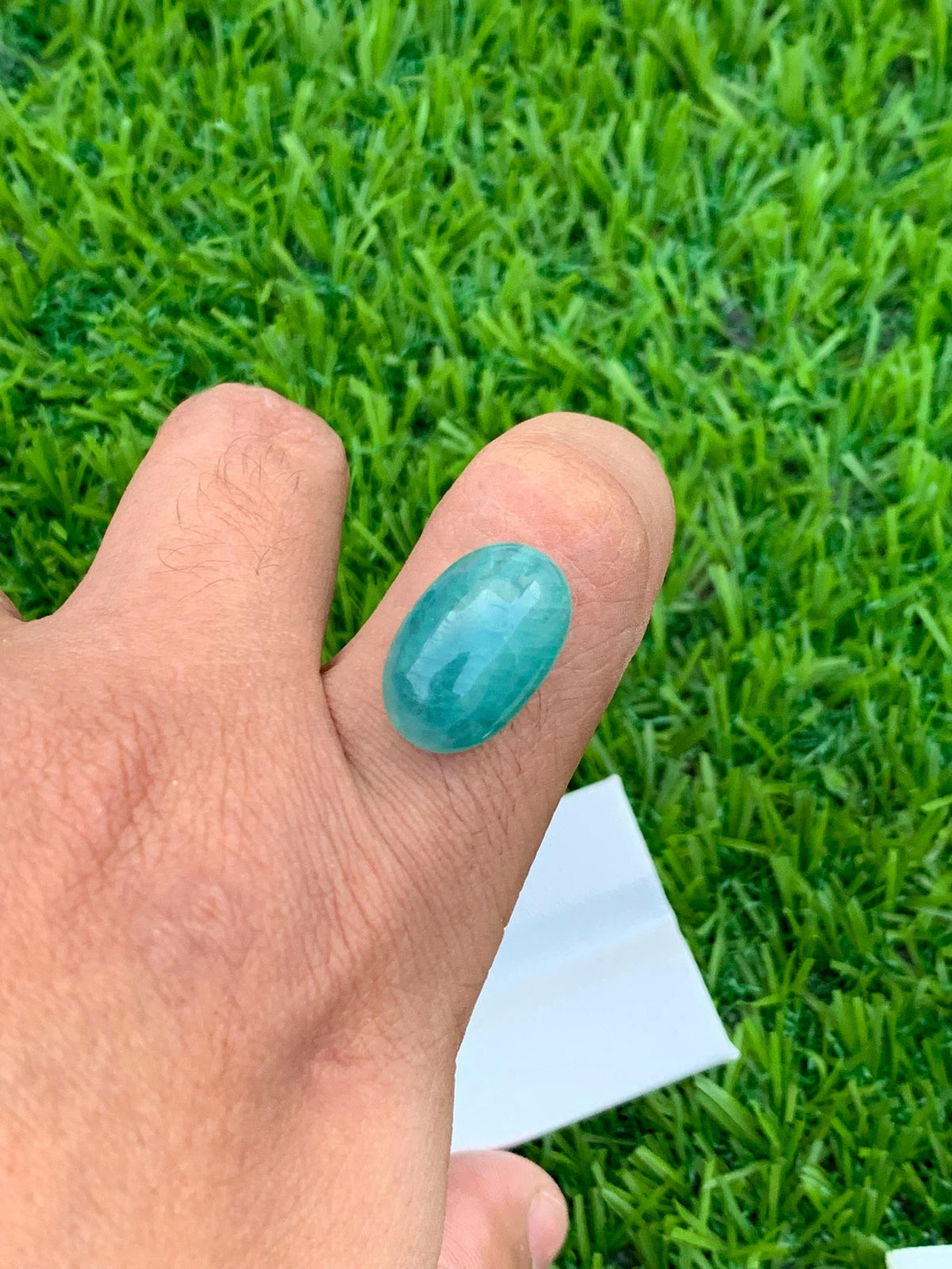 Grandidierite Gemstone Cabochon: Rare Bluish-Green Jewelry Stone, 11.60 CT