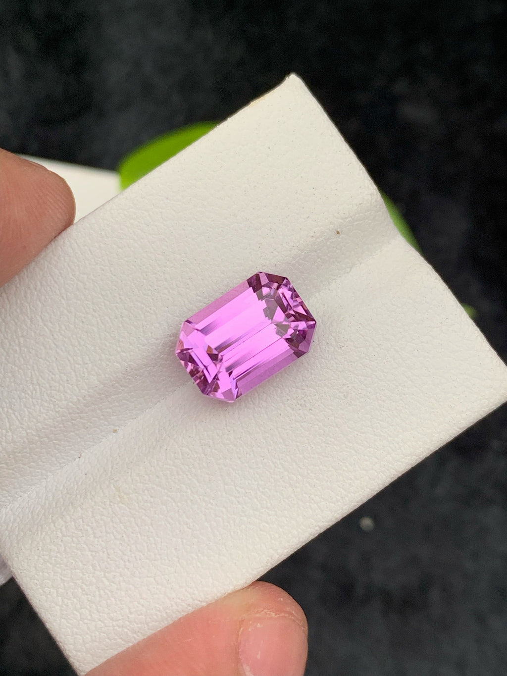 Deep Pink Kunzite Gemstone: 5.55 CT Emerald Cut Spodumene