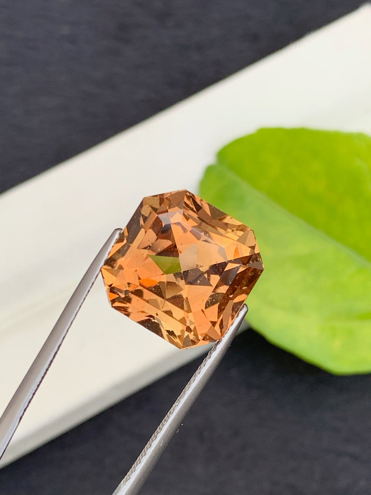 Natural Sherry Topaz Gemstone: 15.15 Carat Asscher Cut