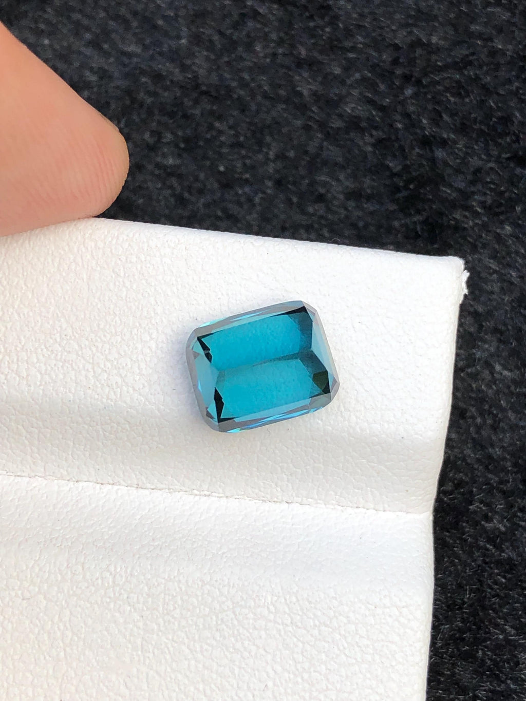 Cushion Cut Lagoon Blue Tourmaline Gemstone, 3.30 Carats