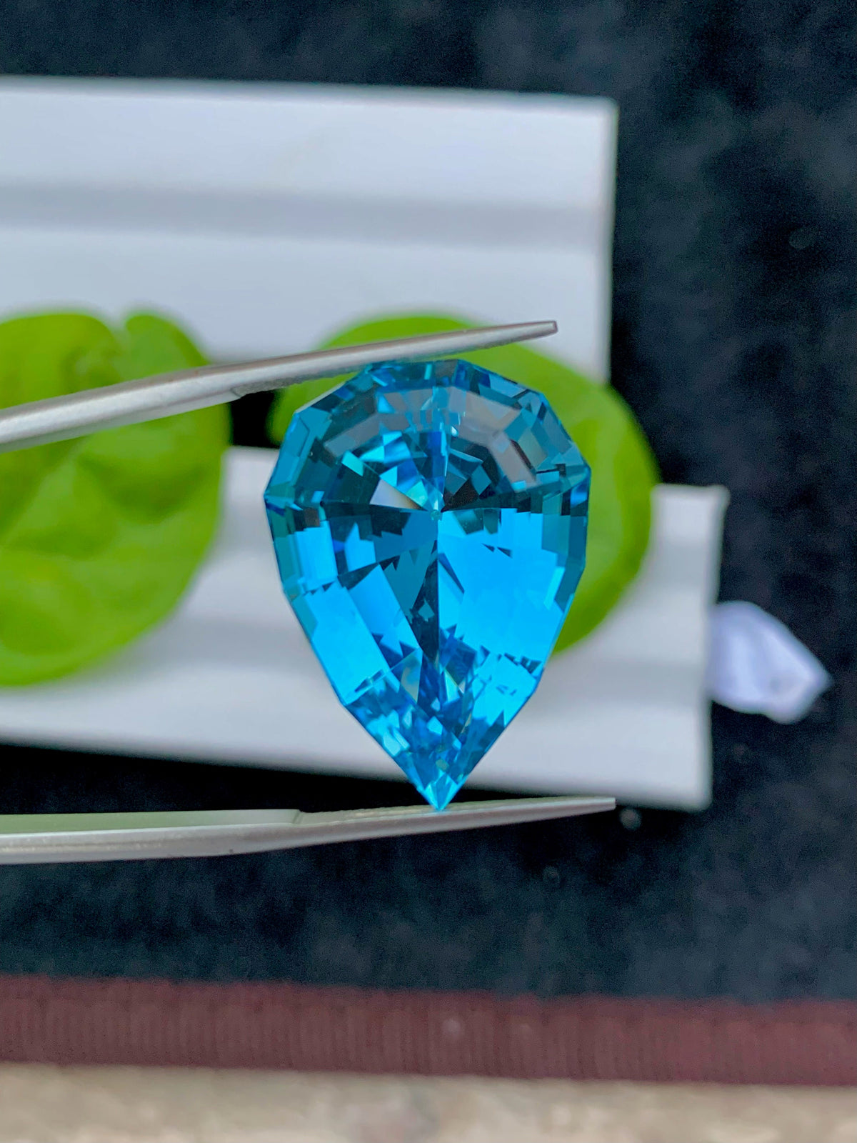 Pear Cut Swiss Blue Topaz Loose Gemstone, 36.45 CT