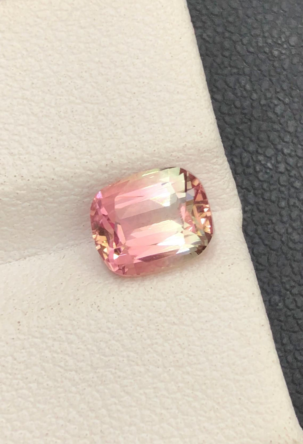 Bi Colour Tourmaline 1.95 Carat Cushion Cut – 8x6.49x5.23mm Loose Gemstone