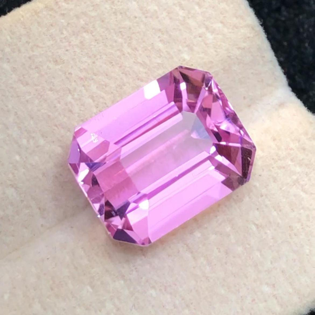 Peach Pink Kunzite 8.50 Carat Octagon Cut – Afghanistan Gemstone