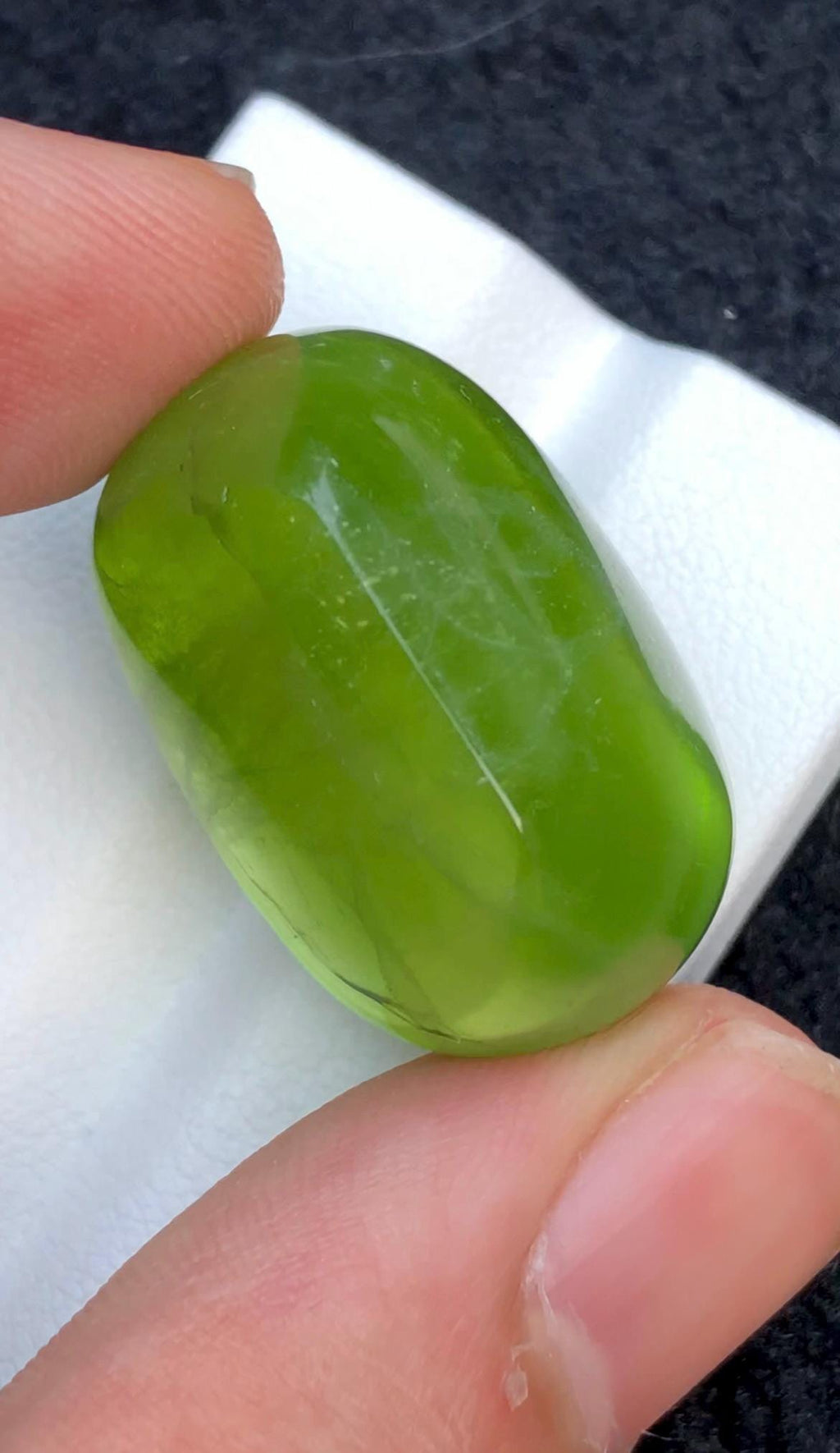 Green Peridot 66.10 ct Cabochon Gemstone from Pakistan